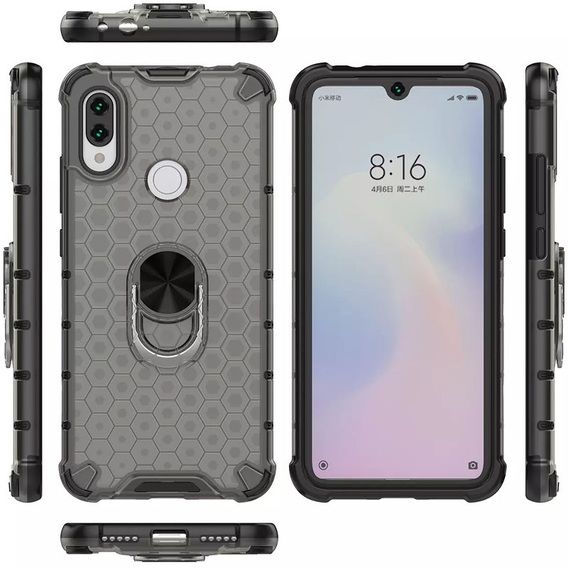 

Ударостійкий чохол Honey Ring для Xiaomi Redmi Note 7 (Чорний) 1093686