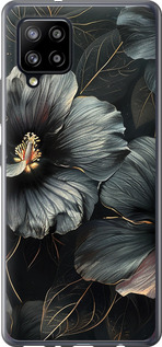 Чехол Черные цветы для Samsung Galaxy A42 A426B