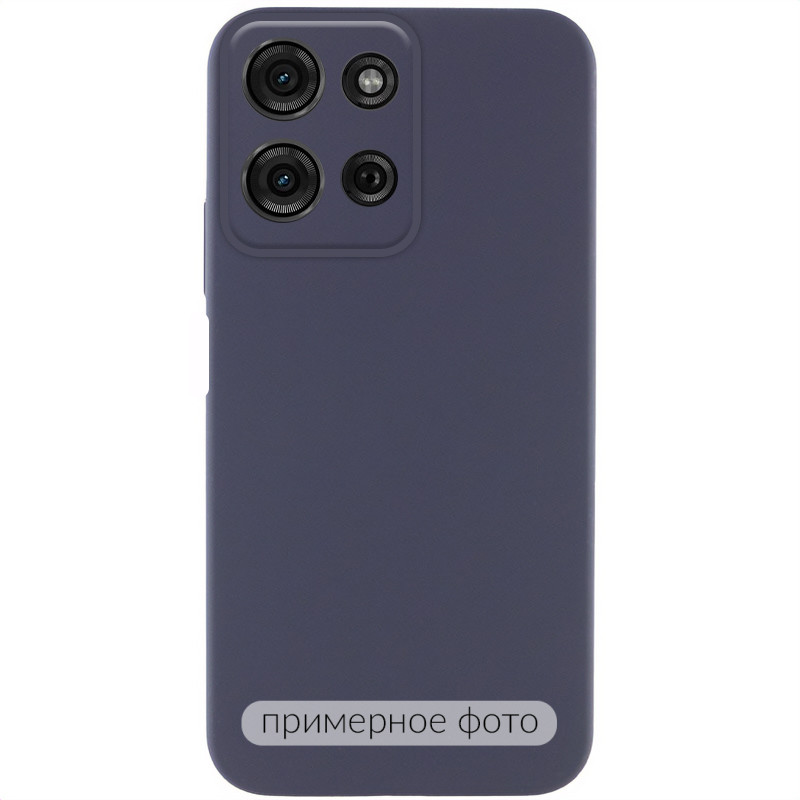 Чехол Silicone Cover Lakshmi Full Camera (AA) для Motorola Moto G35 (Синий / Midnight Blue)