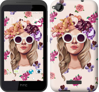 

Чохол Дівчина з квітами v2 на HTC Desire 320 190225