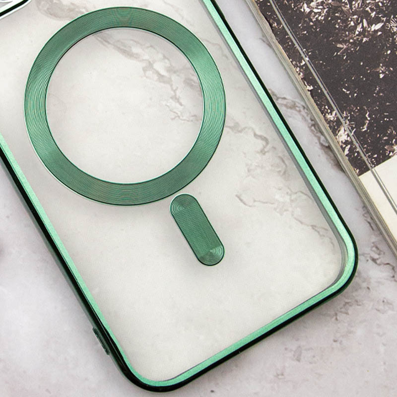 TPU чехол Fibra Chrome with Magnetic safe для Apple iPhone 14 Pro Max (6.7") (Green) в магазине vchehle.ua