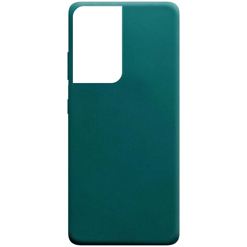 Силіконовий чохол Candy на Samsung Galaxy S21 Ultra (Зелений / Forest green)