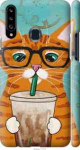 Чохол Зеленоокий кіт в окулярах на Samsung Galaxy A20s A207F