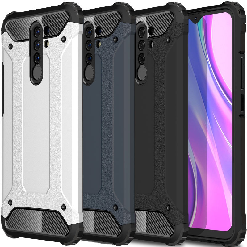 Бронированный противоударный TPU+PC чехол Immortal для Xiaomi Redmi 9