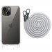 Чохол TPU Transparent with Straps на Apple iPhone 13 / 14 (6.1") (Grey)