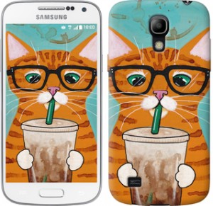 Чохол Зеленоокий кіт в окулярах на Samsung Galaxy S4 mini