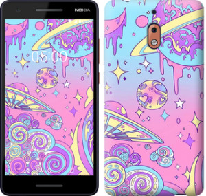 Чехол Розовая галактика для Nokia 2.1