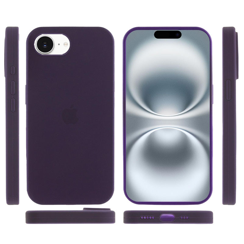Фото Чехол Silicone Case Full Protective (AA) для Apple iPhone 16e (6.1") (Фиолетовый / Elderberry) в магазине vchehle.ua