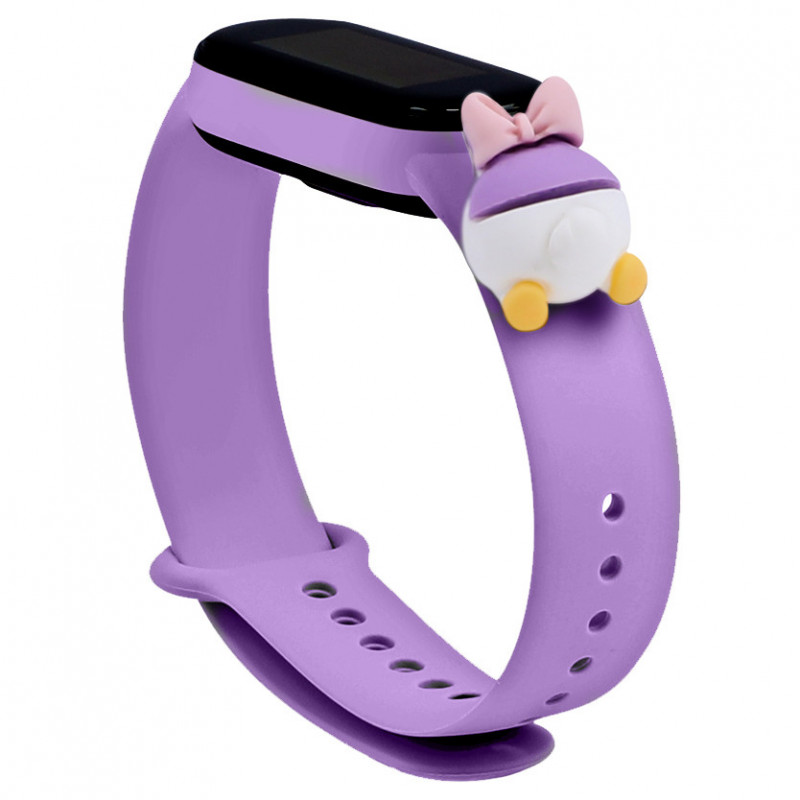 

Силіконовий ремінець Cartoon Face для Xiaomi Mi Band 3/4 (Бузковий / Поночка) 1064805