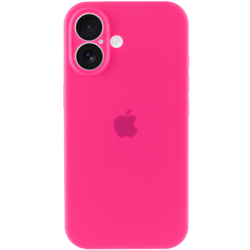 Купити Чохол Silicone Case Full Camera Protective (AA) на Apple iPhone 16 (6.1") (Рожевий / Barbie pink) на vchehle.ua