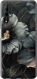 Чохол Чорні квіти на Huawei P Smart Pro
