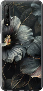 Чохол Чорні квіти для Huawei P Smart Pro