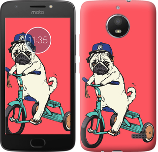 

Чехол Мопс на велосипеде для Motorola Moto E4 690380