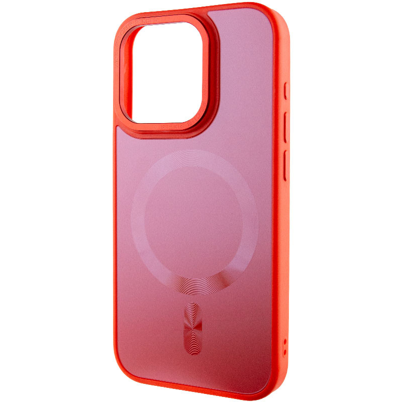 Фото Чохол TPU+Glass Sapphire Midnight Open Camera with Magnetic Safe на Apple iPhone 15 Pro Max (6.7") (Червоний / Red) в маназині vchehle.ua