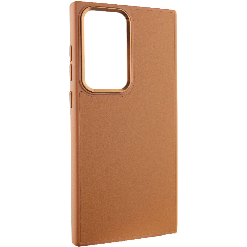 Фото Шкіряний чохол Bonbon Leather Metal Style на Samsung Galaxy S22 Ultra (Коричневий / Brown) на vchehle.ua