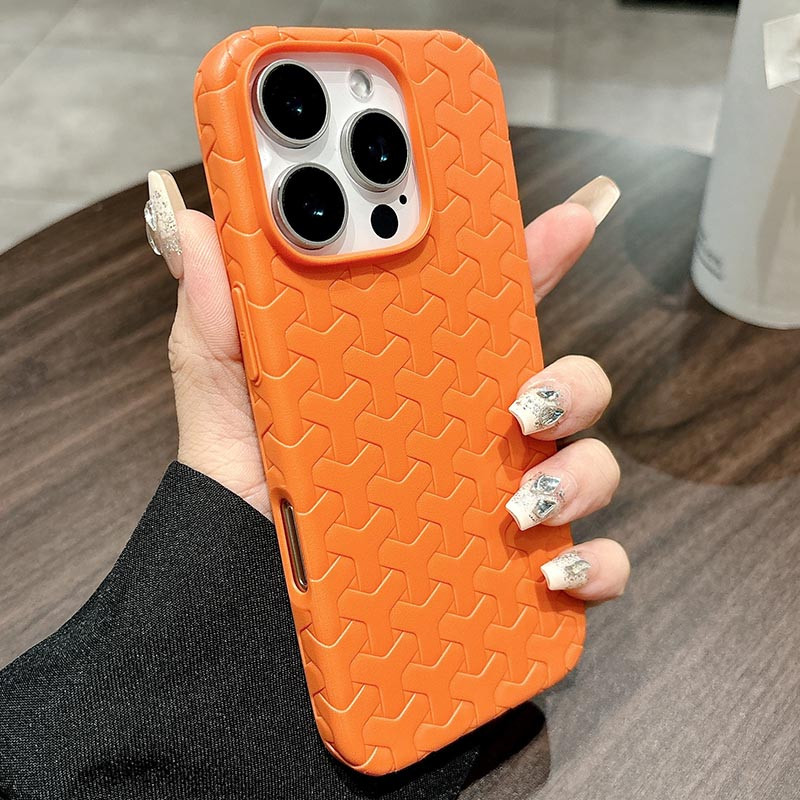 Чохол TPU Weaving на Apple iPhone 16 Pro Max (6.9") (Orange) в магазині vchehle.ua