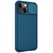 Карбонова накладка Nillkin Camshield (шторка на камеру) на Apple iPhone 13 / 14 (6.1") (Синій / Blue) в магазині vchehle.ua