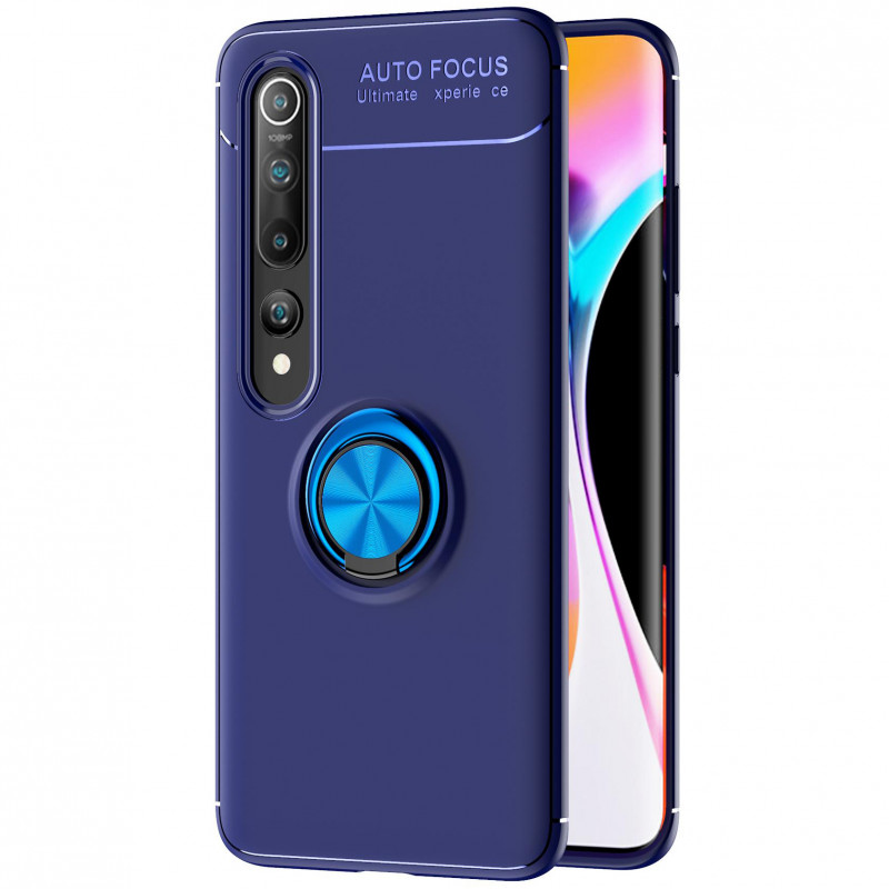 

TPU чохол Deen ColorRing під магнітний тримач (opp) для Xiaomi Mi 10 Pro (Синій / Синій) 881084