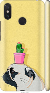 

Чехол Мопс с кактусом для Xiaomi Mi Max 3 795704