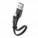 Фото Дата кабель Baseus Nimble Portable USB to Lightning (23см) (CALMBJ-B01) (Чорний) на vchehle.ua