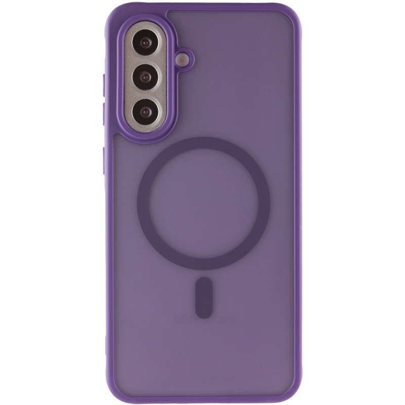 Фото Чохол TPU Bloom with Magnetic Safe на Samsung Galaxy A35 (Purple) на vchehle.ua