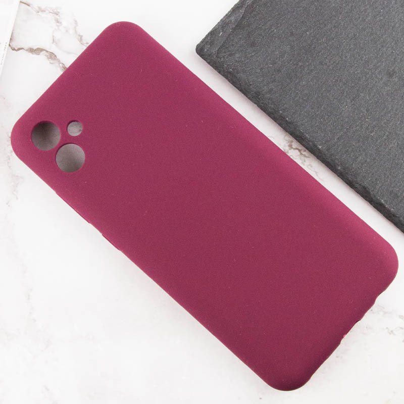 Купити Чохол Silicone Cover Lakshmi Full Camera (AAA) на Samsung Galaxy A07 (Бордовий / Plum) на vchehle.ua