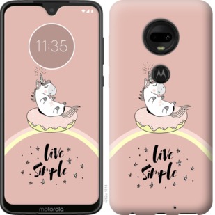 

Чехол Единорожка в пончике для Motorola Moto G7 719592