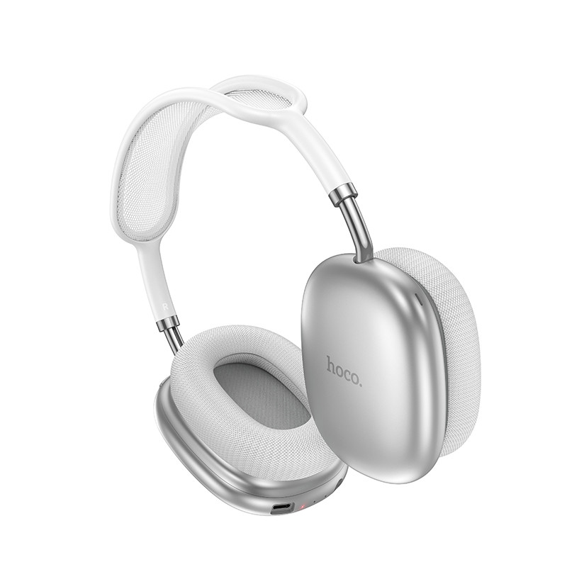 Фото Накладні бездротові навушники Hoco W55 Plus Happiness ANC noise reduction (Silver) в маназині vchehle.ua
