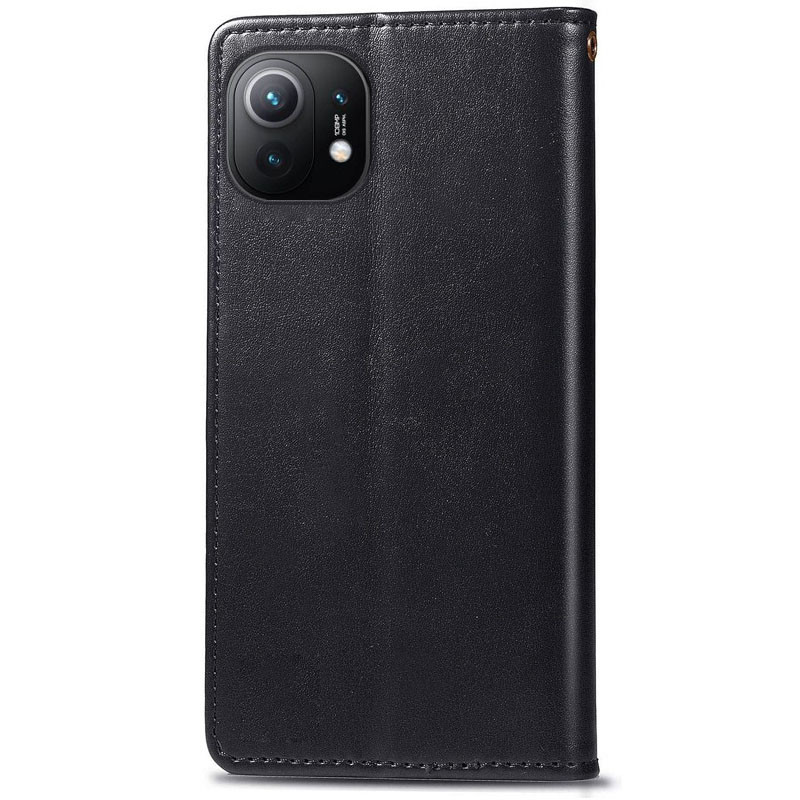 Кожаный чехол-книжка GETMAN Gallant (PU) для Xiaomi Mi 11 Lite (Черный) в магазине vchehle.ua