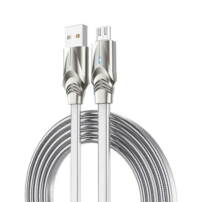 Дата кабель Borofone BU12 Synergy USB to MicroUSB (1.2m) (Срібний)