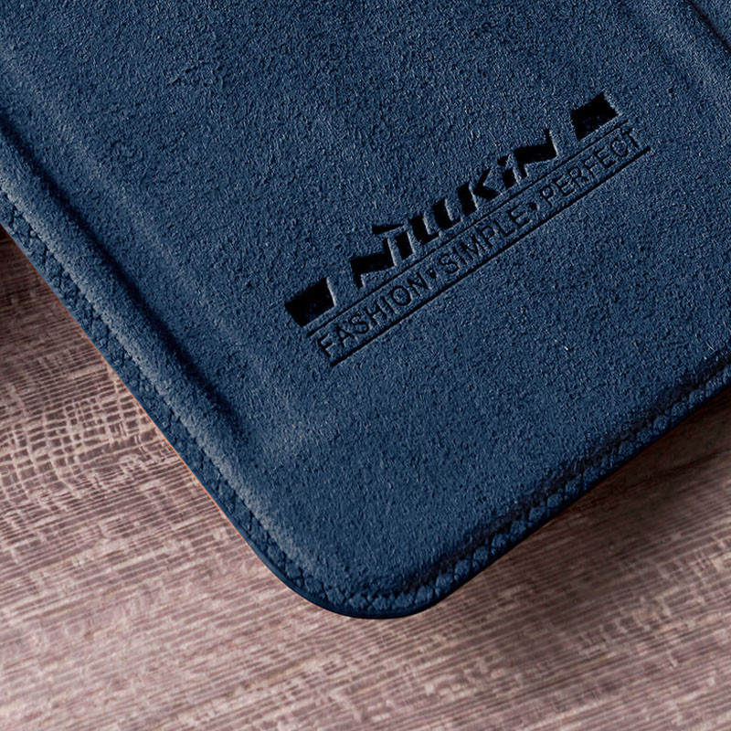 Фото Шкіряний чохол (книжка) Nillkin Qin Pro Camshield на Apple iPhone 14 (6.1") (Синій) в маназині vchehle.ua