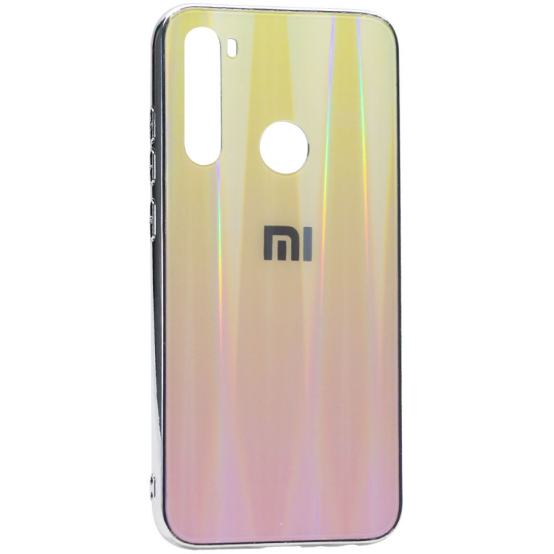 

TPU+Glass чехол Gradient Aurora с лого для Xiaomi Redmi Note 8 (Золотой / Розовый) 817008