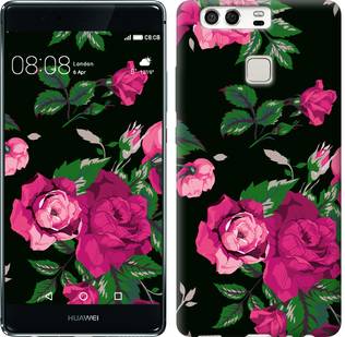 

Чехол Розы на черном фоне для Huawei P9 547094