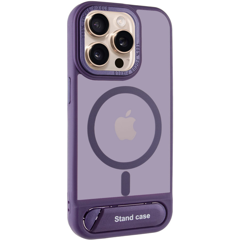 TPU+PC чехол Stand case для Apple iPhone 15 Pro Max (6.7") (Purple)