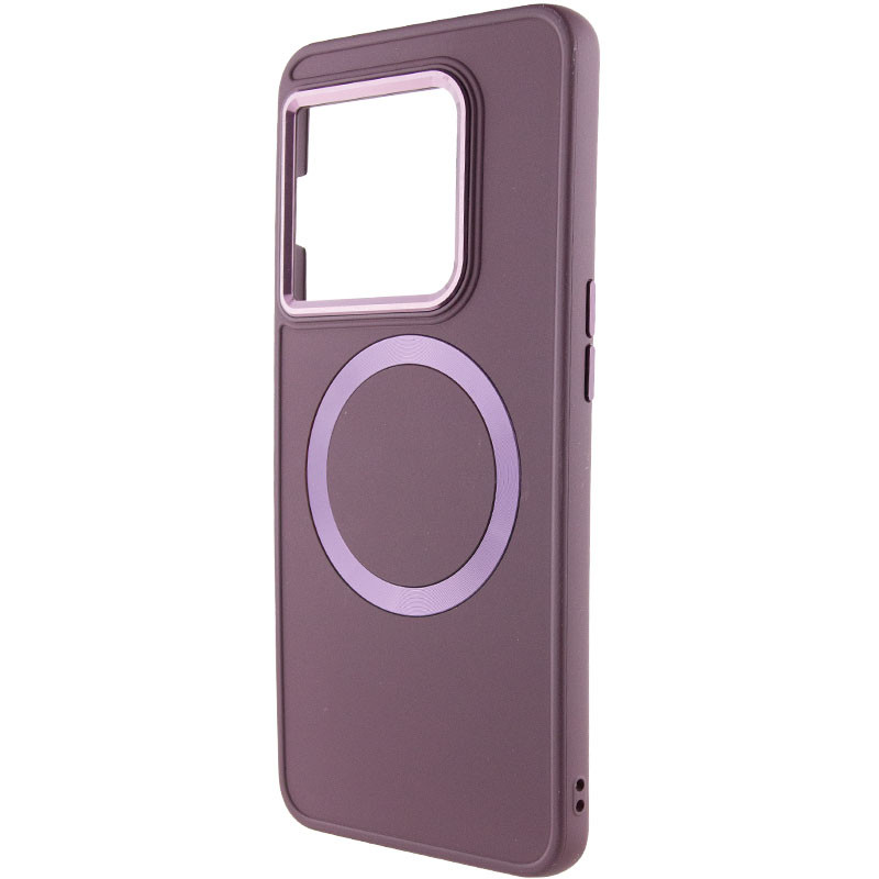 Фото TPU чехол Bonbon Metal Style with Magnetic safe для OnePlus 10 Pro (Бордовый / Plum) в магазине vchehle.ua