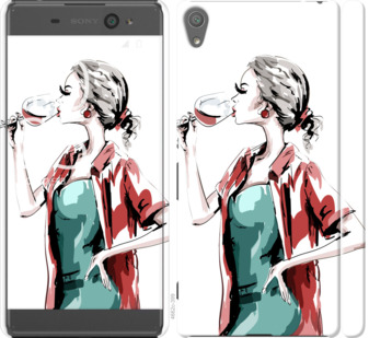 

Чехол Девушка с бокалом для Sony Xperia XA 841574