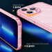 Фото Чехол TPU Ease Carbon color series для Apple iPhone 12 Pro (6.1") (Розовый / Прозрачный) в магазине vchehle.ua