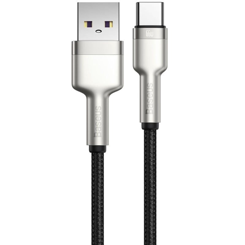 Фото Дата кабель Baseus Cafule Metal Data USB Type-C 66W (2m) (CAKF0002) (Black) в маназині vchehle.ua