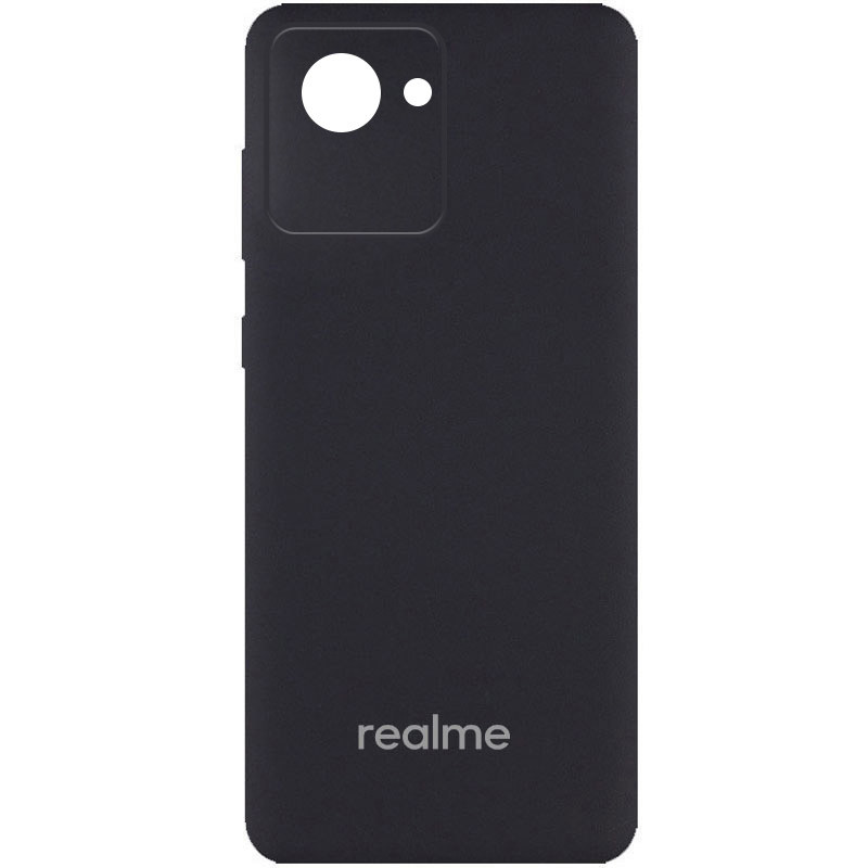 Чохол Silicone Cover Full Camera (AA) Realme C30 / C30s (Чорний / Black)