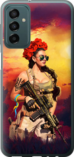 Чехол Украинка с оружием для Samsung Galaxy M13 M135