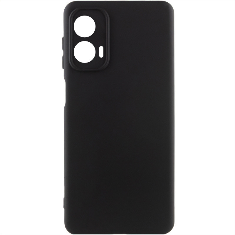 Чохол TPU GETMAN Liquid Silk Full Camera на Motorola Moto G24 (Чорний / Black)