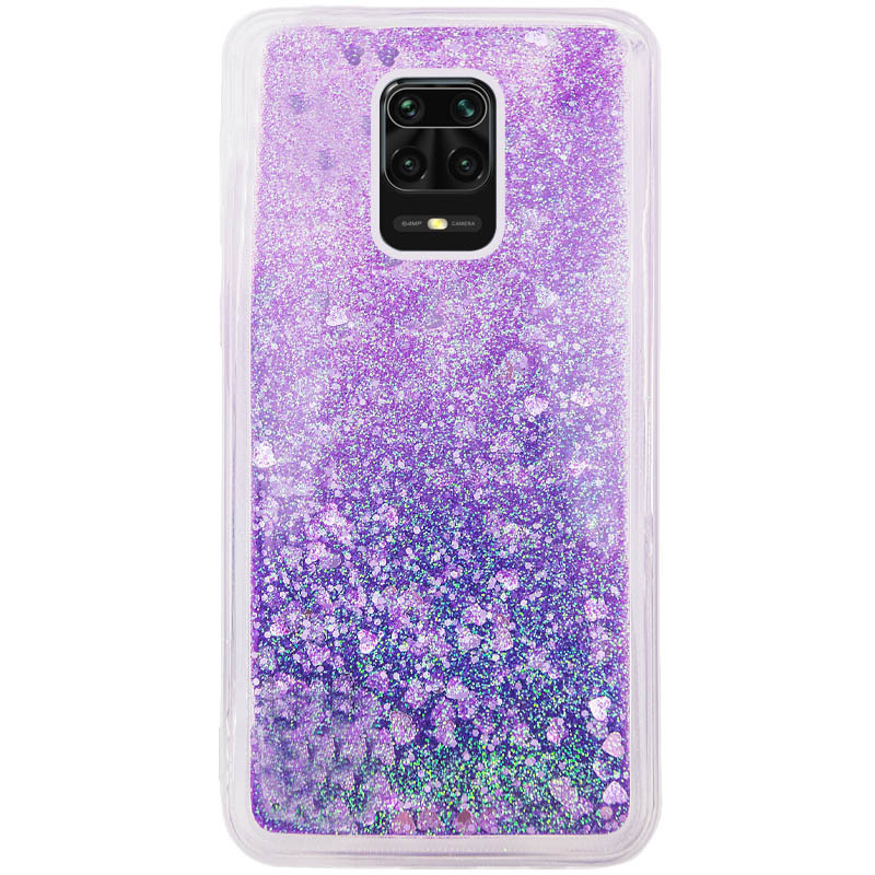 

TPU чохол Liquid hearts для Xiaomi Redmi Note 9 Pro Max (Фіолетовий) 906177