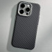 Фото Пластикова накладка Kevlar with Magnetic Safe на Apple iPhone 14 Pro (6.1") (Carbon) на vchehle.ua