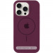 Чехол Silicone Case Full Protective (AA) with Magnetic Safe для Apple iPhone 14 (6.1") (Бордовый / Plum)