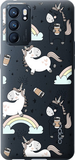 

Чохол Єдиноріг і кава на Oppo Reno6 5G 1607412