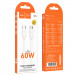 Дата кабель Hoco X115 Surpass Type-C to Type-C 60W (1m) (White) в магазине vchehle.ua