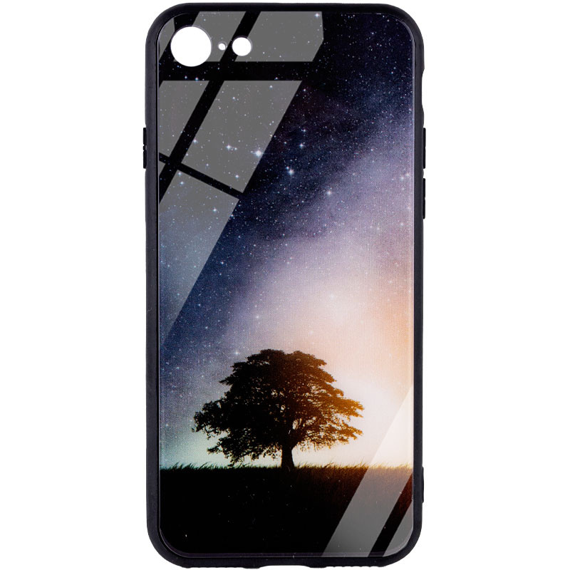 TPU+Glass чехол Diversity для Apple iPhone 7 / 8 / SE (2020) (4.7") (Tree)