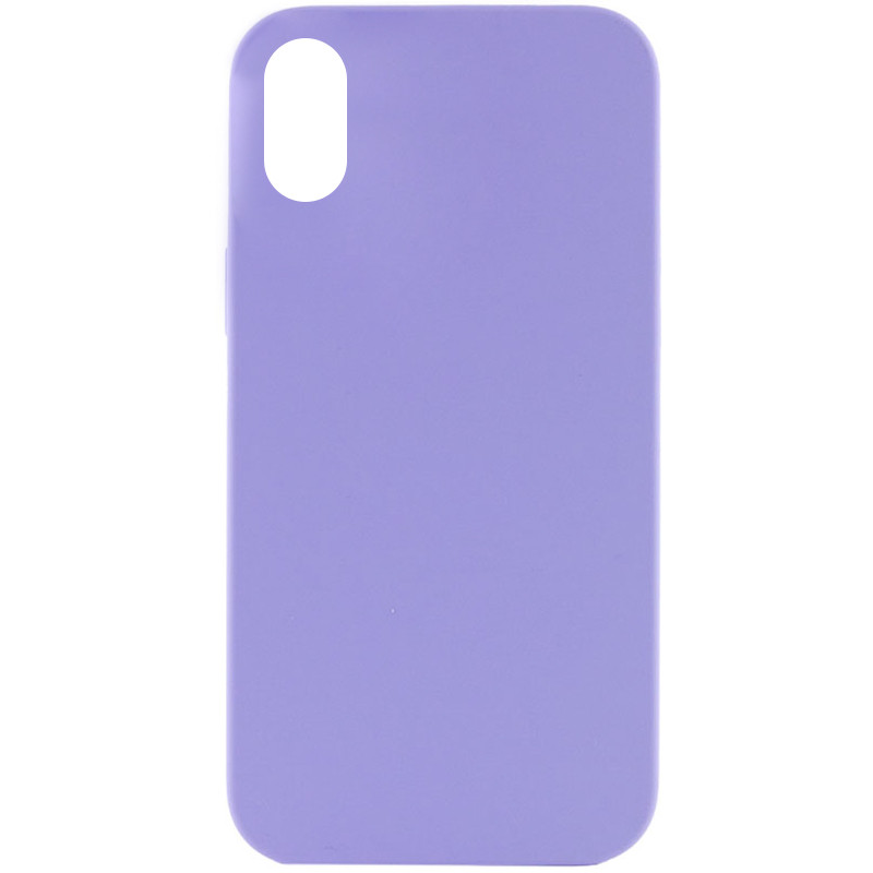 Чохол Silicone Case Full Protective (AA) NO LOGO на Apple iPhone XS Max (6.5") (Бузковий / Dasheen)