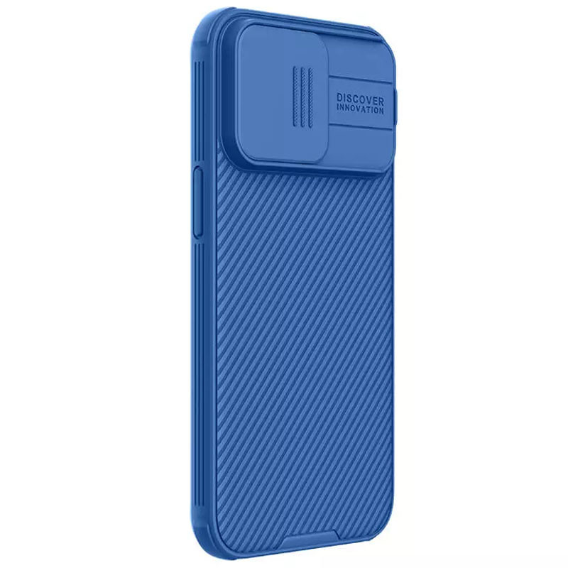 Фото Карбоновая накладка Nillkin CamShield Pro Magnetic для Apple iPhone 15 Pro (6.1") (Blue) в магазине vchehle.ua