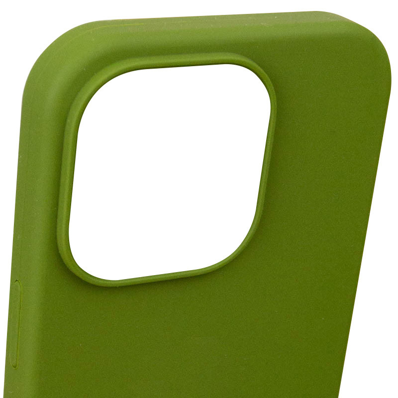 Чехол Silicone Case Full Protective (AA) NO LOGO для Apple iPhone 14 Pro (6.1") (Зеленый / Dark Olive) в магазине vchehle.ua